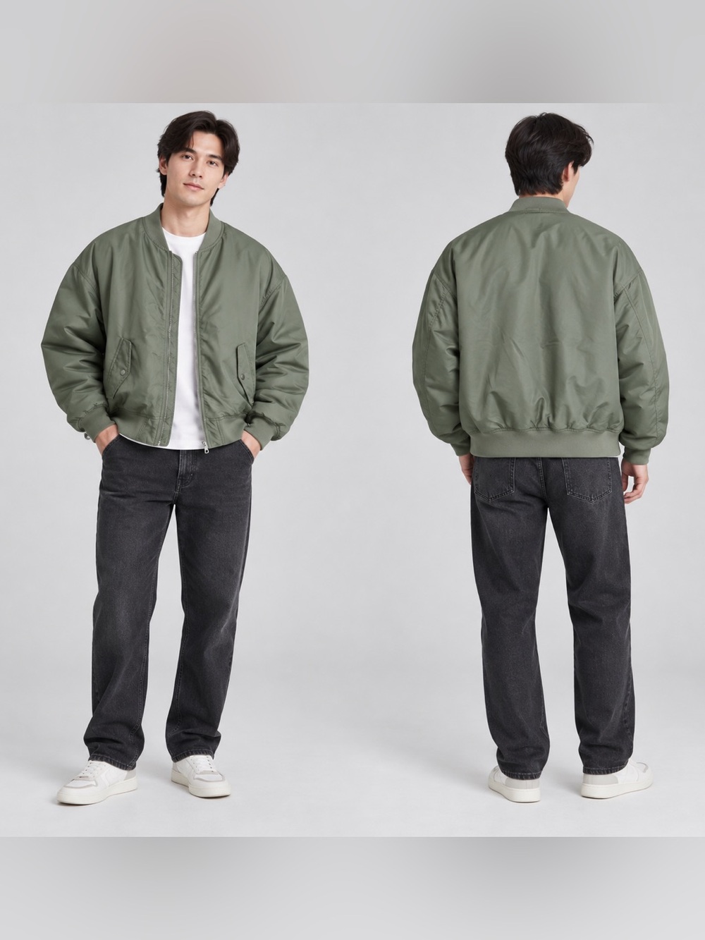 Universal Thread Men's Olive Bomber Jacket
